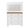 Dresser TV Stand for Bedroom, Mid Century Modern TV Console Table White Dressers with 3 Chest of Drawers, Wooden Closet Dresser for Bedroom and Living Room view 4