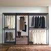 47" Wood Walk-in Closet Organizer with One Shelf in Rustic Gray Grey Laminate Distressed Includes Hardware view 2