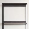 47" Wood Walk-in Closet Organizer with One Shelf in Rustic Gray Grey Laminate Distressed Includes Hardware view 3