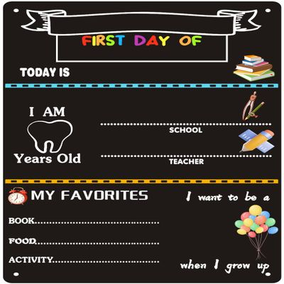 First Day Of School Tin Sign Funny Metal Signs Novelty Memorial Sign School Metal Tin Plate 12x16 inches