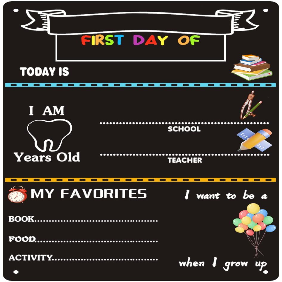 First Day Of School Tin Sign Funny Metal Signs Novelty Memorial Sign School Metal Tin Plate 12x16 inches