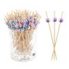 100PCS Cocktail Picks Toothpicks for Appetizers Charcuterie Accessories Cocktail Picks for Drinks Bamboo Toothpicks Cocktail Toothpicks Gradient Pearl Toothpicks for Food Fruit Long Toothpicks 4.7Inch view 1