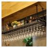 ALDEPO Wine Rack Iron Wall Mounted Wine Holder European-Style Tilted/Straight Red Wine Champagne Bottle Display Stand Rack Organizer J1030, Black, 80 * 35cm view 1