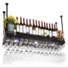 ALDEPO Wine Rack Iron Wall Mounted Wine Holder European-Style Tilted/Straight Red Wine Champagne Bottle Display Stand Rack Organizer J1030, Black, 80 * 35cm view 2