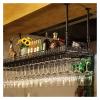 ALDEPO Wine Rack Iron Wall Mounted Wine Holder European-Style Tilted/Straight Red Wine Champagne Bottle Display Stand Rack Organizer J1030, Black, 80 * 35cm view 4
