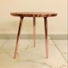AANTHROPOLOGY By Rhea Golden Quartz Agate Organic Edge Side/Coffee Table (Rose Gold - Finish), Diameter(14 inches) view 2