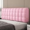 ZZYK Rectangle Bed Backboard Reading Pillow Leather Headboard Upholstered Day Bed Backrest Wedge Bolster Removable Headboard Slipcover Lumbar Cushion,Pink,No Headboard 78.7" view 1
