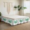 Love Shamrock Bed Skirt King Size 16 Inch Drop, Adjustable & Elastic Wrap Around Bed Skirts Pleated Luxury Dust Ruffles for Twin Full Queen Cal King Base Bed, St. Patrick's Day Irish Clover Spring view 1