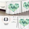 Love Shamrock Bed Skirt King Size 16 Inch Drop, Adjustable & Elastic Wrap Around Bed Skirts Pleated Luxury Dust Ruffles for Twin Full Queen Cal King Base Bed, St. Patrick's Day Irish Clover Spring view 2