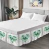 Love Shamrock Bed Skirt King Size 16 Inch Drop, Adjustable & Elastic Wrap Around Bed Skirts Pleated Luxury Dust Ruffles for Twin Full Queen Cal King Base Bed, St. Patrick's Day Irish Clover Spring view 3