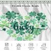 Love Shamrock Bed Skirt King Size 16 Inch Drop, Adjustable & Elastic Wrap Around Bed Skirts Pleated Luxury Dust Ruffles for Twin Full Queen Cal King Base Bed, St. Patrick's Day Irish Clover Spring view 4