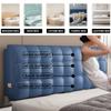 ZZYK Rectangle Bed Backboard Reading Pillow Leather Headboard Upholstered Day Bed Backrest Wedge Bolster Removable Headboard Slipcover Lumbar Cushion,Blue,with Headboard 78.7" view 2