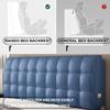 ZZYK Rectangle Bed Backboard Reading Pillow Leather Headboard Upholstered Day Bed Backrest Wedge Bolster Removable Headboard Slipcover Lumbar Cushion,Blue,with Headboard 78.7" view 3