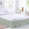 Sage Green Bed Skirt Cal King Size 18 Inch Drop,Adjustable & Elastic Wrap Around Bed Skirts Pleated Luxury Dust Ruffles for Twin Full Queen Cal King Base Bed,Country French Rustic Buffalo Plaid Check view 2