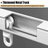 Ceiling Curtain Track Flexible Sliding Curtain Track with Hooks, Ceiling Mounted& Wall Mount Curtain Rail Set for RV Bathroom Shower Hospital Bay Windows, 3ft - 7ft ( Color : Wall Mount , Size : 1.15m view 3