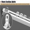 Ceiling Curtain Track Flexible Sliding Curtain Track with Hooks, Ceiling Mounted& Wall Mount Curtain Rail Set for RV Bathroom Shower Hospital Bay Windows, 3ft - 7ft ( Color : Wall Mount , Size : 1.15m view 4