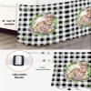 Easter Bunny Bed Skirt Cal King Size 18 Inch Drop,Adjustable & Elastic Wrap Around Bed Skirts Pleated Luxury Dust Ruffles for Twin Full Queen Cal King Bed,Black Buffalo Plaid Check Spring Egg Plant view 2
