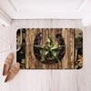 Western Texas Star Kids Bath Mats,Cowboy Horseshoe Rustic Farmhouse Mats Rugs,Boys Girls Adults Home Decor,Wooden Plank Retro Bath Carpets,Brown Camo Bath Rugs,Absorbent Floor Mats,16Wx24L Inches view 1