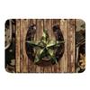 Western Texas Star Kids Bath Mats,Cowboy Horseshoe Rustic Farmhouse Mats Rugs,Boys Girls Adults Home Decor,Wooden Plank Retro Bath Carpets,Brown Camo Bath Rugs,Absorbent Floor Mats,16Wx24L Inches view 3
