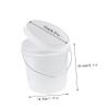 Cabilock Plastic Bucket with Airtight Lid White Plastic Bucket Pail Paint Pail 1.5 Gallon Reusable Food Grade view 2