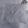 Beautiful Pinch Pleated Comforter, 800 Thread Count 100% Egyptian Cotton 3-Piece Pintuck Comforter Set Oversized Queen Size, Silver Pinch view 3