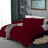 PUZMUG 3 Piece Pinch Pleated Comforter Set Full/Queen Size 90" x 90" Inches 100% Egyptian Cotton 1000 Thread Count Comforterwith 400 GSM - Burgundy Solid view 2