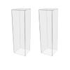 2 Pack Acrylic Riser Display Box Clear Platform Display 12" x 12" x 42" Glossy Pedestal Collectible Cube No Lids Pillar Post Trophy Trinket Showcase Expo Event Wedding Reception by Marketing Holders view 1