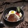 3 Piece Mini Cast Iron Skillet, Round Mini Non Stick Fry Pan Single Egg Frying Pan with Heat Resistant Handle for Cooking Baking Cookie Brownie view 2