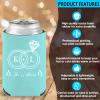 100 Pcs Custom Beer Can Cooler Sleeves Bulk Personalized Insulated Beverage Cans Holder Cover with Logo Photo Text for Wedding Birthday Party view 3