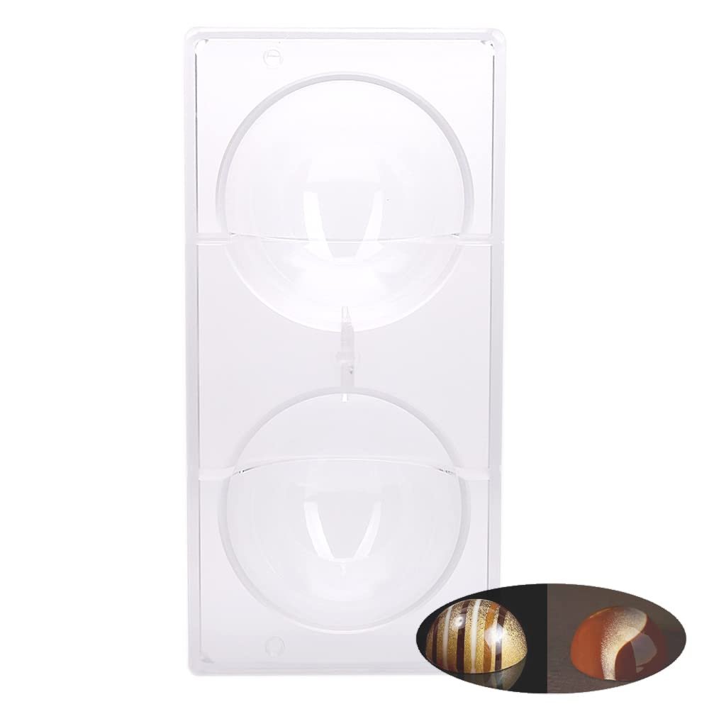 2cm-10cm Diameter Half Ball Semisphere Shape Clear Polycarbonate Plastic Chocolate Mold Hemisphere Candy DIY Kitchen Baking Tools (1pc 10cm Diameter Half Ball Chocolate Mold)