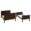 Linon Coco Walnut Twin Over Full Modern Bunk Bed Can Also Be 2 Standard Beds view 4