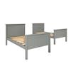 Linon Coco Grey Twin Over Twin Modern Bunk Bed Can Also Be 2 Standard Twin Beds view 4