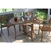 5 Pc. Eucalyptus Folding Dining Table and Stacking Chairs Brown Classic Mission Craftsman Stained Handmade view 2