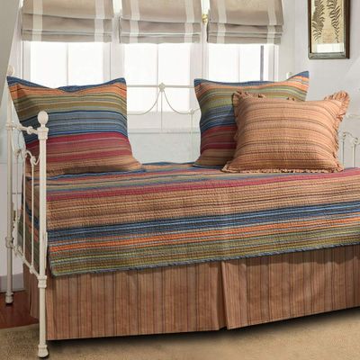 BLACK FOREST DECOR Sandy Beach Stripe 5-Piece Daybed Set