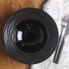 8.8inches / 8.4 Oz Pasta Bowls Wide Rim Bowl Soup Bowls 1Pc/2Pcs Set, Glossy Black (Size : 2pcs) view 2