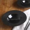 8.8inches / 8.4 Oz Pasta Bowls Wide Rim Bowl Soup Bowls 1Pc/2Pcs Set, Glossy Black (Size : 2pcs) view 3