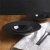 8.8inches / 8.4 Oz Pasta Bowls Wide Rim Bowl Soup Bowls 1Pc/2Pcs Set, Glossy Black (Size : 2pcs) view 4