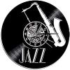 Modern Roman Numerals Wall Clocks Black 30cm Saxphone Wall Clock Jazz Musical Instrument Vinyl Record Clock Handmade Wall Art for Bar Kitchen Bedroom Gift view 1