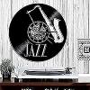Modern Roman Numerals Wall Clocks Black 30cm Saxphone Wall Clock Jazz Musical Instrument Vinyl Record Clock Handmade Wall Art for Bar Kitchen Bedroom Gift view 2