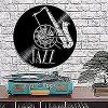 Modern Roman Numerals Wall Clocks Black 30cm Saxphone Wall Clock Jazz Musical Instrument Vinyl Record Clock Handmade Wall Art for Bar Kitchen Bedroom Gift view 3