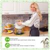 Belle Parc Glass Rice Dispenser 10 lbs, with Airtight Lid & Labels & Slider mat. Make your glass rice container Glass AND Bamboo rice container! Best 5L capacity grain dispenser and rice holder view 3