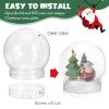 Yardwe 10PCS DIY Snow Globe Water Globe, 2.7 Inch Height Plastic Clear Fillable Snow Globe with Screw Off Cap for DIY Crafts Christmas Home Decoration view 4