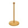 Rustic Bamboo Paper Towel Holder, Standing Paper Towel Organizer Roll Dispenser Paper Hanger Rack for Kitchen Countertop & Dining Table (Round) view 1