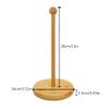 Rustic Bamboo Paper Towel Holder, Standing Paper Towel Organizer Roll Dispenser Paper Hanger Rack for Kitchen Countertop & Dining Table (Round) view 2