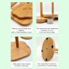 Rustic Bamboo Paper Towel Holder, Standing Paper Towel Organizer Roll Dispenser Paper Hanger Rack for Kitchen Countertop & Dining Table (Round) view 3