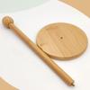 Rustic Bamboo Paper Towel Holder, Standing Paper Towel Organizer Roll Dispenser Paper Hanger Rack for Kitchen Countertop & Dining Table (Round) view 4