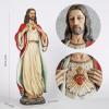 BC Catholic Sacred Heart of Jesus Statue, 16.7" H Jesus Christ Statue, Catholic Gifts for Christimas, Inspirational Indoor Home Decor Renaissance Sculpture Handmade by Buildclassic view 2