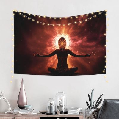 Baxozud The Power of Meditation Tapestry Home decoration Tapestry Psychedelic Tapestry Wall hanging Bedding Tapestry