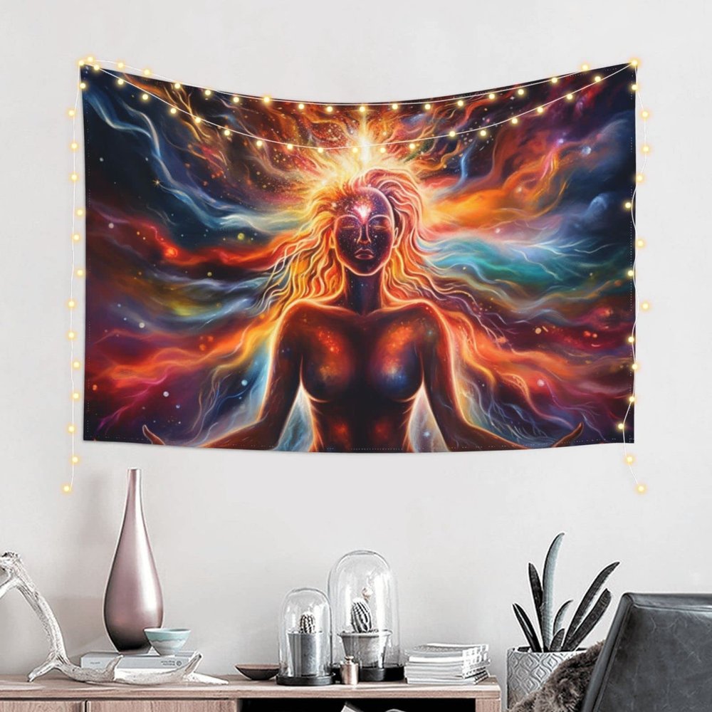 Baxozud The Power of Meditation Tapestry Home decoration Tapestry Psychedelic Tapestry Wall hanging Bedding Tapestry