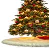 FabricLA Banana Faux Fur Tree Skirt Cut - 60-Inches with Rounded Edges (No Backing) for Christmas view 4